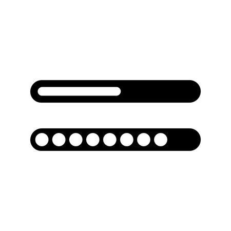 Loading progress bar icon on white background. Vector illustration. Eps 10.