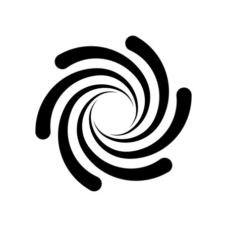 Spiral, swirl, twirl element. Helix, volute and vortex icon - stock vector illustration, clip-art graphicsのイラスト素材