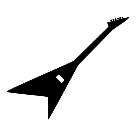 Electric guitar icon. Simple illustration of electric guitar vector icon for webのイラスト素材