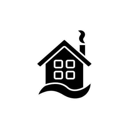 Hostel icon vector. Home illustration sign. House symbol or logo.のイラスト素材