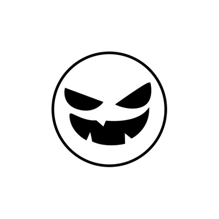 halloween pumpkin face icon vector design symbol of happy halloweenのイラスト素材