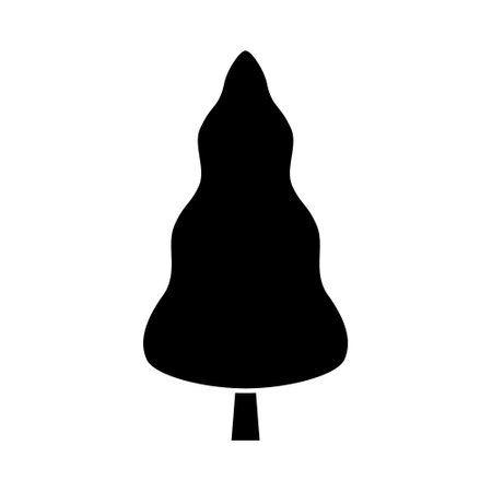 pine tree silhouette style icon design, Nature plant summer season environment natural and ecology theme Vector illustrationのイラスト素材