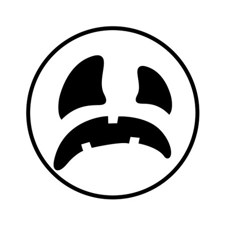 Halloween face icon vector. Scary face illustration sign. Funny Face symbol. Pumpkin face logo.のイラスト素材