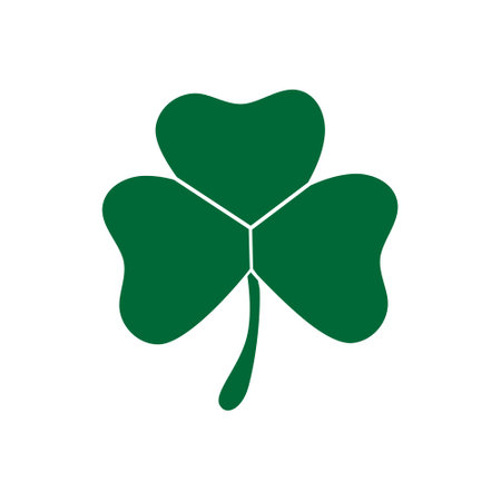 Clover leaf icon. Saint patricks day symbol. Flat Vector illustrationのイラスト素材