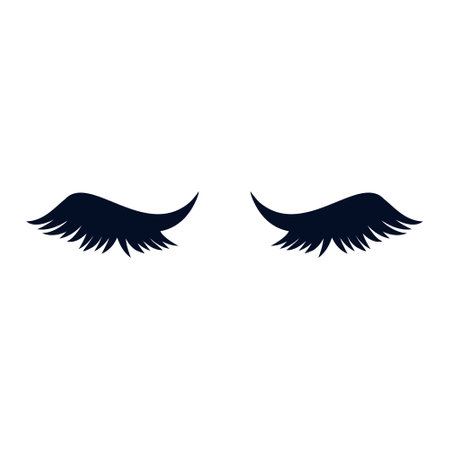 Eyelash icon vector Illustration design Logo templateのイラスト素材