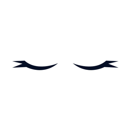 Eyelashes icon vector. Closed eyes illustration sign. Makeup symbol or logo.のイラスト素材