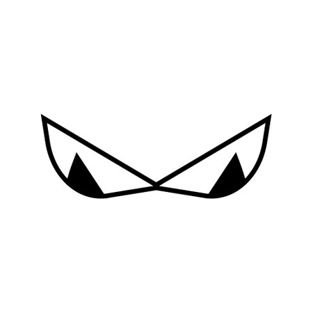 Cartoon eyes icon vector. Halloween eyes illustration sign. Eyes symbol or logo.のイラスト素材