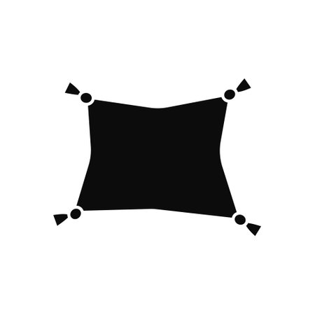 silhouette of pillow decoration isolated icon vector illustration designicon symbolのイラスト素材