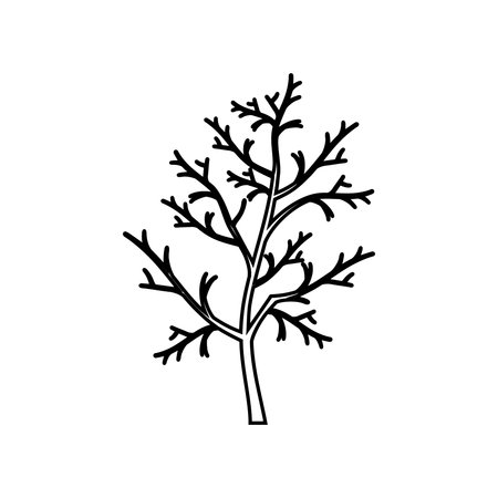 Bare tree icon vector. Tree illustration sign. Autumn symbol or logo.のイラスト素材