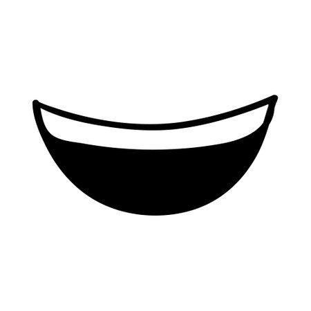smile face emoticon isolated icon vector illustration design black and whiteのイラスト素材