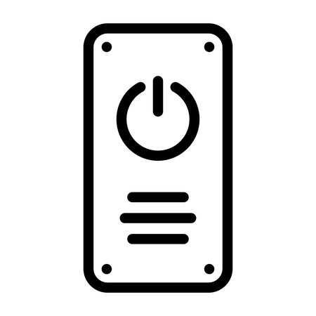 Power Switch Icon Vector. Outline Power Switch Sign. Isolated Contour Symbol Illustration