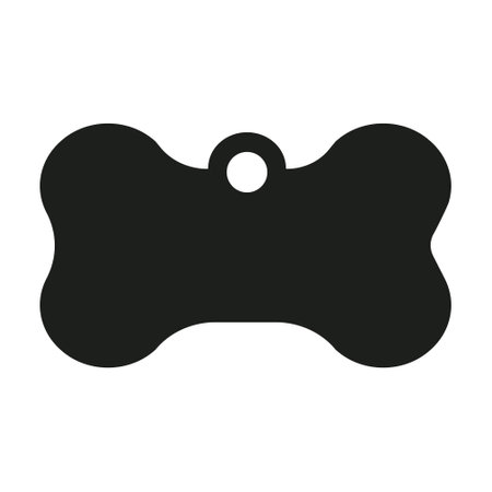 Bone tag icon vector. Dog tag illustration sign. Tag symbol or logo.のイラスト素材