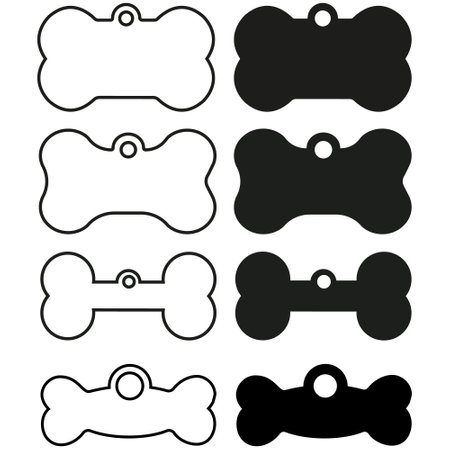 Bone tag icon vector. Dog tag illustration sign. Tag symbol or logo.のイラスト素材
