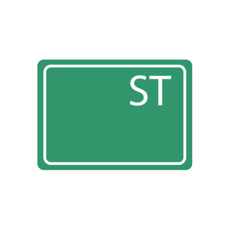 Blank street sign icon vector. Street sign illustration sign or symbol.のイラスト素材