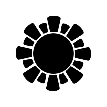 sun icon over white background, silhouette style concept, vector illustration designのイラスト素材