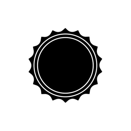 sunburst icon over white background, half silhouette style, vector illustrationのイラスト素材