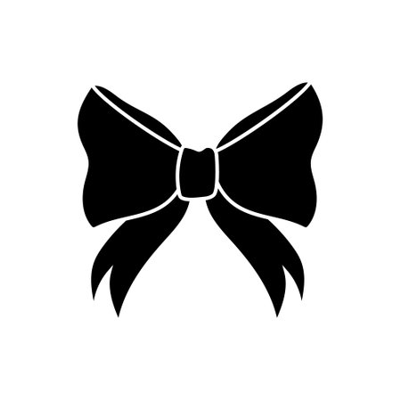 silhouette of bow tie decorative isolated icon vector illustration desingのイラスト素材
