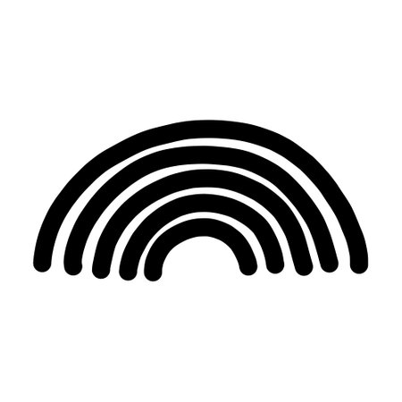 Rainbow icon. Simple illustration of rainbow vector icon for web design isolated on white backgroundのイラスト素材