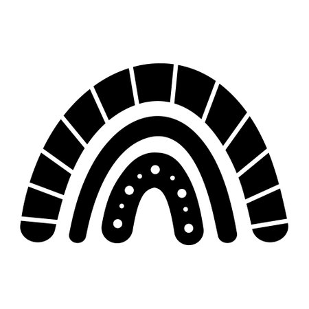 rainbow icon over white background, silhouette style concept, vector illustrationのイラスト素材