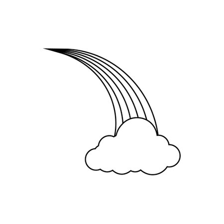 Rainbow icon. Simple illustration of rainbow vector icon for webのイラスト素材