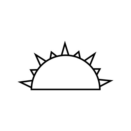 Sun icon. Flat vector sun icon isolated on a white background.のイラスト素材