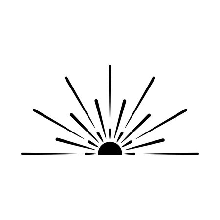 Sunrise icon. Sunset icon vector isolated on a white background.のイラスト素材