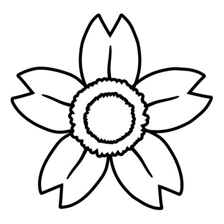 Cute flower carden isolated icon vector illustration design black and whiteのイラスト素材