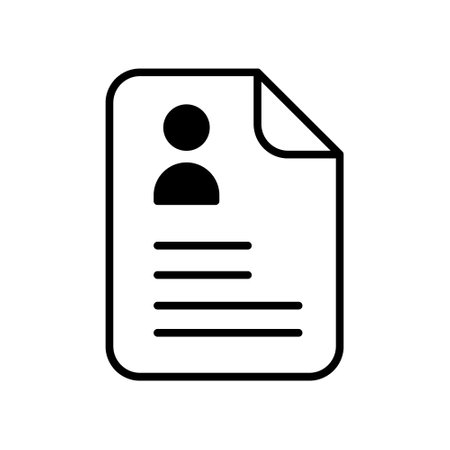 Document icon vector design template on white background. Can be used for web and mobileのイラスト素材