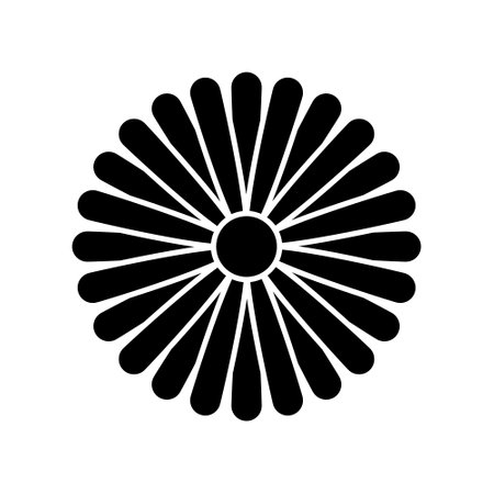 Flower icon over white background, silhouette style concept, vector illustration designのイラスト素材
