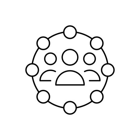 Coronavirus line icon, concept illustration, outline symbol, vector sign, linear symbol.