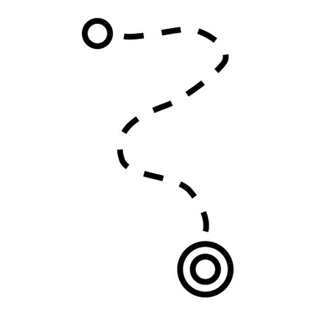 Walking path icon. Outline walking path vector icon for web design isolated on white backgroundのイラスト素材