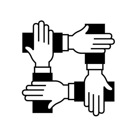 Teamwork icon vector. Business teamwork sign. Teamwork symbol.のイラスト素材
