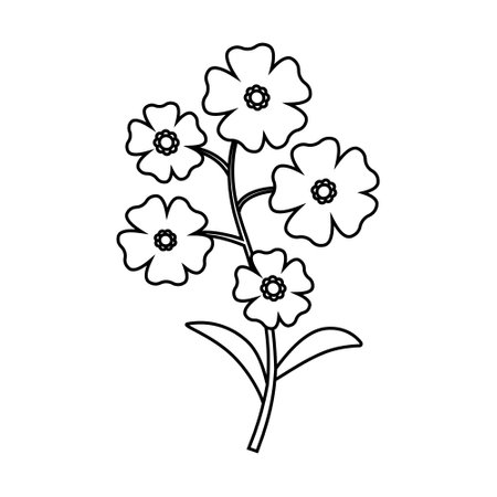 cute flowers nature isolated icon vector illustration designicon vector illustration designのイラスト素材