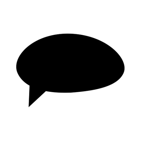 Speech bubble icon. Vector illustration. Isolated on white background. Bubble sign or symbol.のイラスト素材
