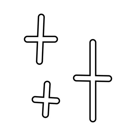 Plus and minus signs. Vector illustration on a white background. Flat style.のイラスト素材