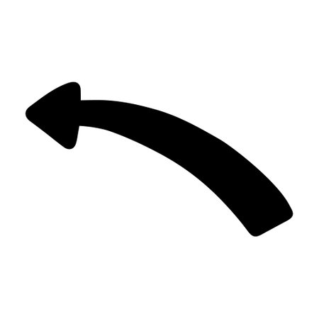 Arrow vector icon. Flat black symbol. Pictogram is isolated on a white background. Designed for web and software interfaces.のイラスト素材