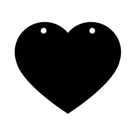 heart love symbol icon vector illustration graphic design in black and white colorのイラスト素材