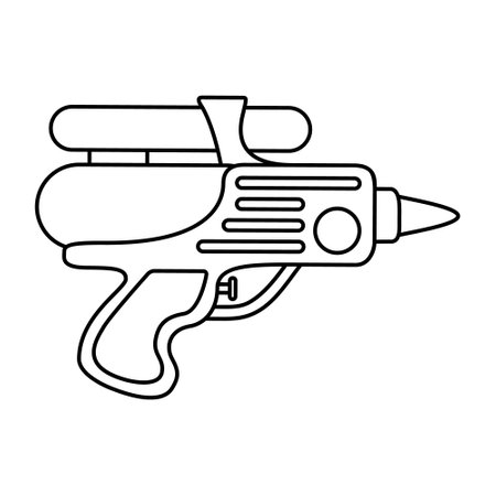 paint gun icon over white background, line style, vector illustrationのイラスト素材