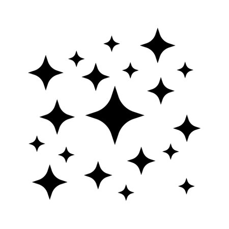 Stars icon. Vector illustration isolated on white background for graphic and web design.のイラスト素材