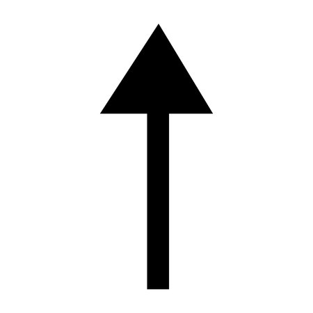 arrow up direction isolated icon vector illustration design, simple black and white styleのイラスト素材