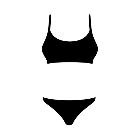 Women's swimsuit. Vector illustration isolated on a white background.のイラスト素材