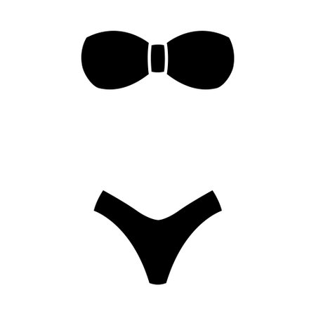Swimsuit icon. Flat style black icon on white background.のイラスト素材