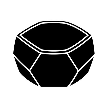 soccer ball icon over white background, silhouette style, vector illustrationのイラスト素材