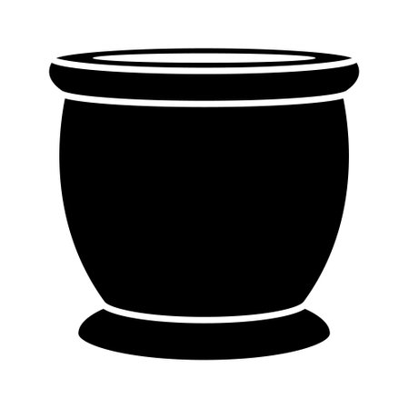 Flower pot icon. Flat style. Vector illustration isolated on white background.のイラスト素材
