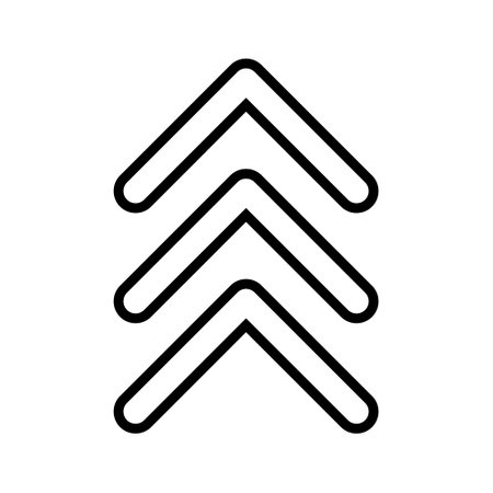 Arrow icon vector. A thin line sign. Isolated contour symbol illustrationのイラスト素材