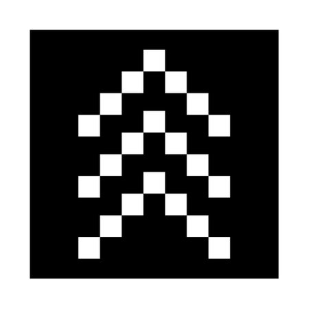 Vector pixel art christmas tree icon isolated on a white background.のイラスト素材