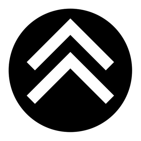 Arrow Up Icon. Flat Black and White Design. Vector Illustration.のイラスト素材