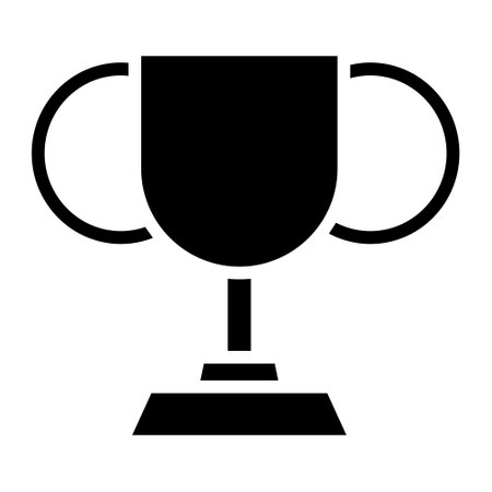 trophy cup award isolated icon vector illustration design black and whiteのイラスト素材