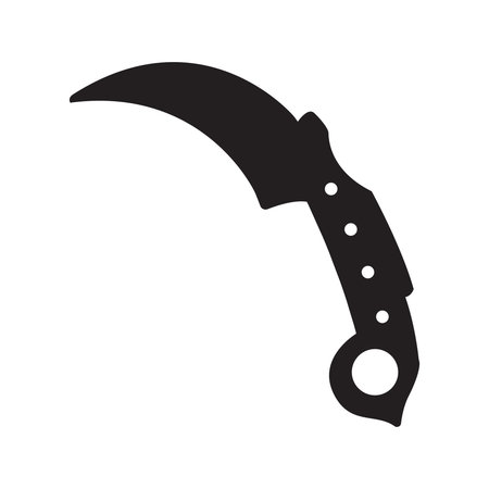 Sickle icon vector. Black illustration isolated on white background for graphic and web design.のイラスト素材