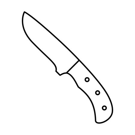 knife icon over white background, line and fill style, vector illustrationのイラスト素材